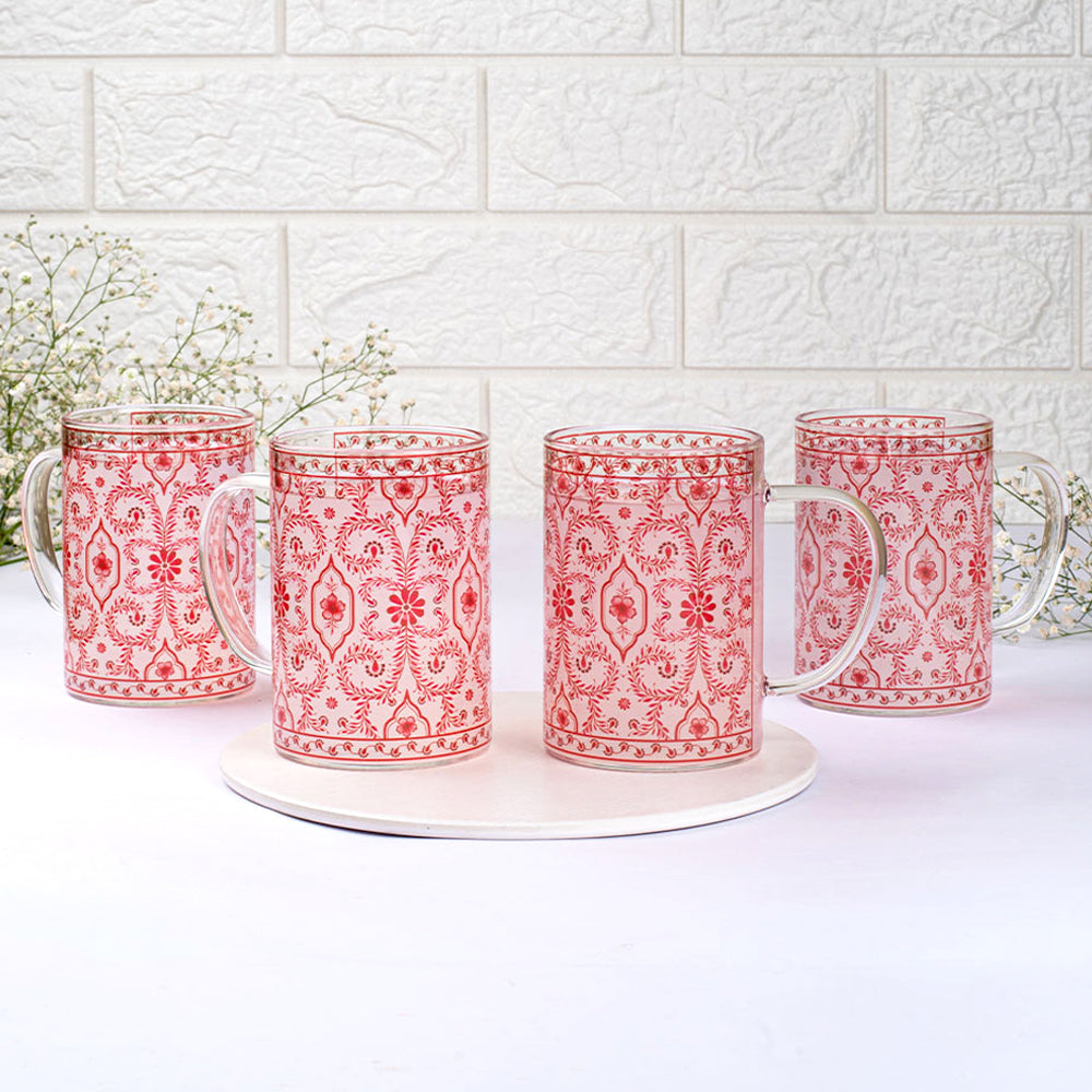 Scarlet Symphonies Clear mugs - Set of 4