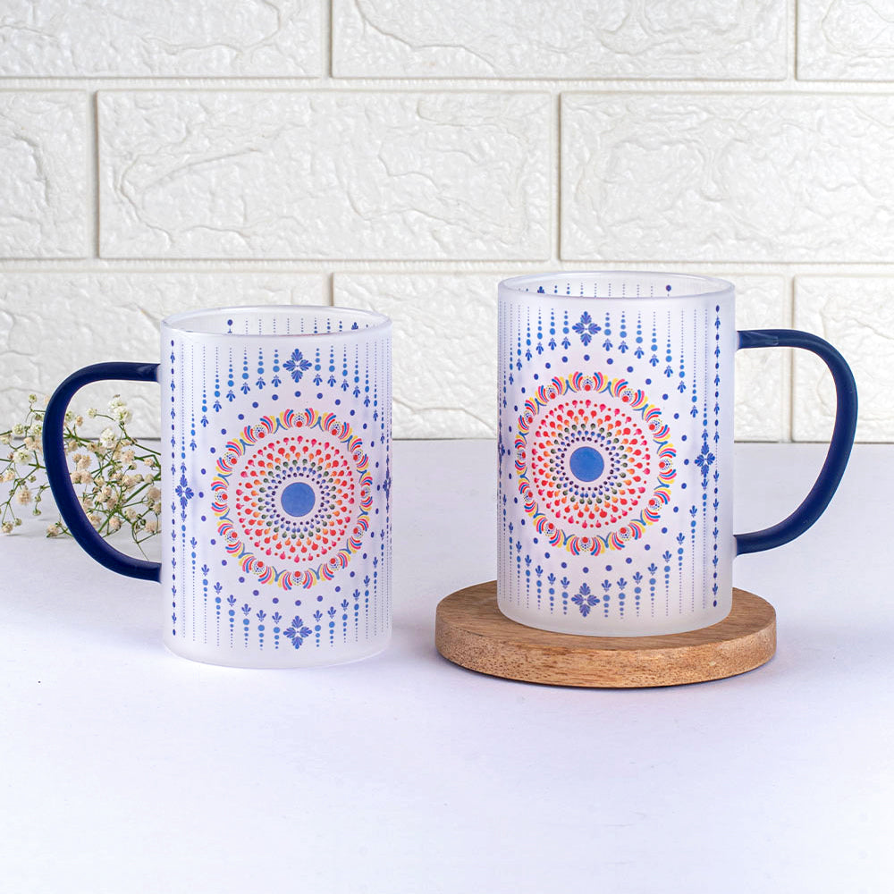 Mystical Mandala Frosted mugs - Set of 4
