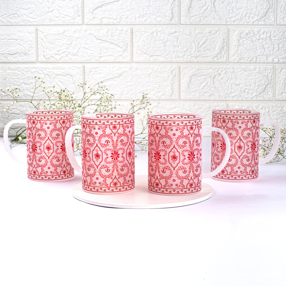 Scarlet Symphonies Frosted mugs - Set of 4