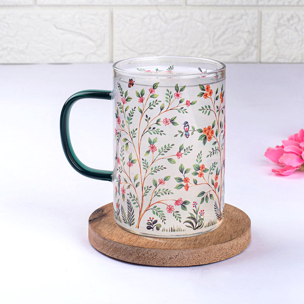 Forest of Greens Clear mugs - Set of 4