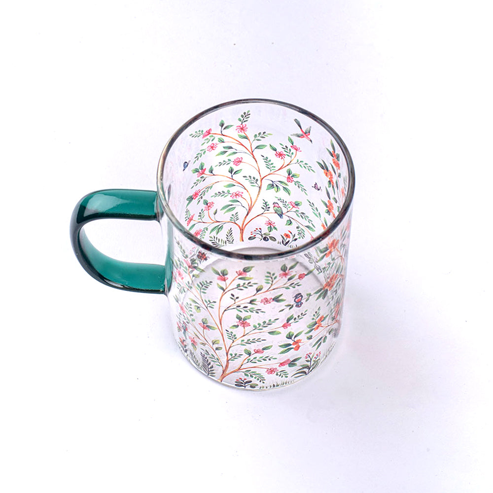 Forest of Greens Clear mugs - Set of 4