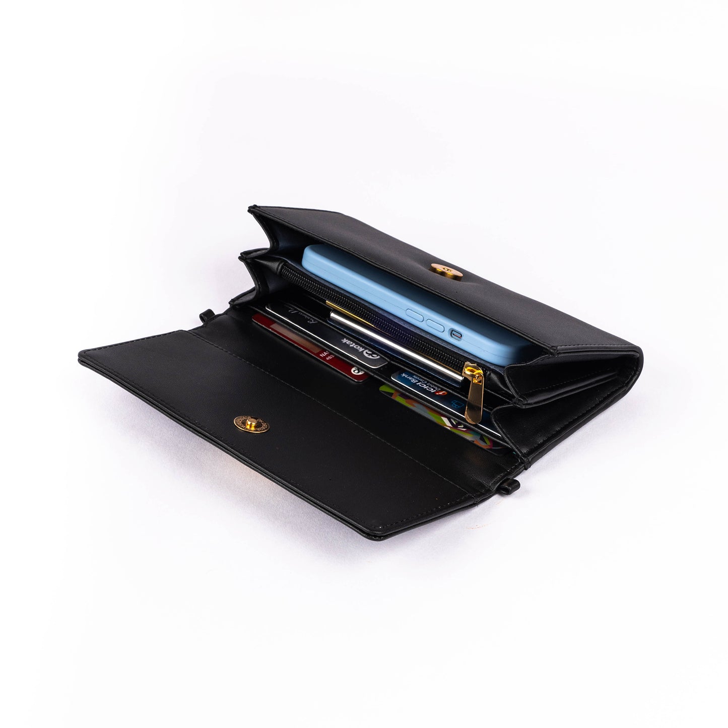 Charcoal Chic Clutch Wallet cum Sling