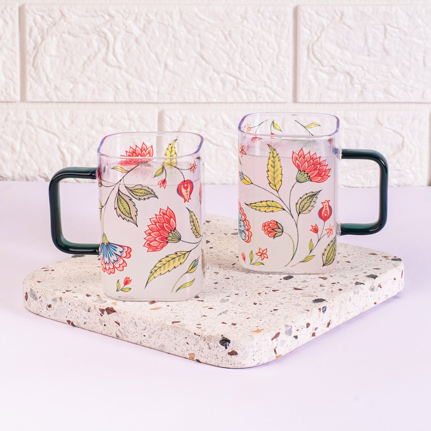 Enchanted Garden Square Coffee/Tea mugs - Set of 4
