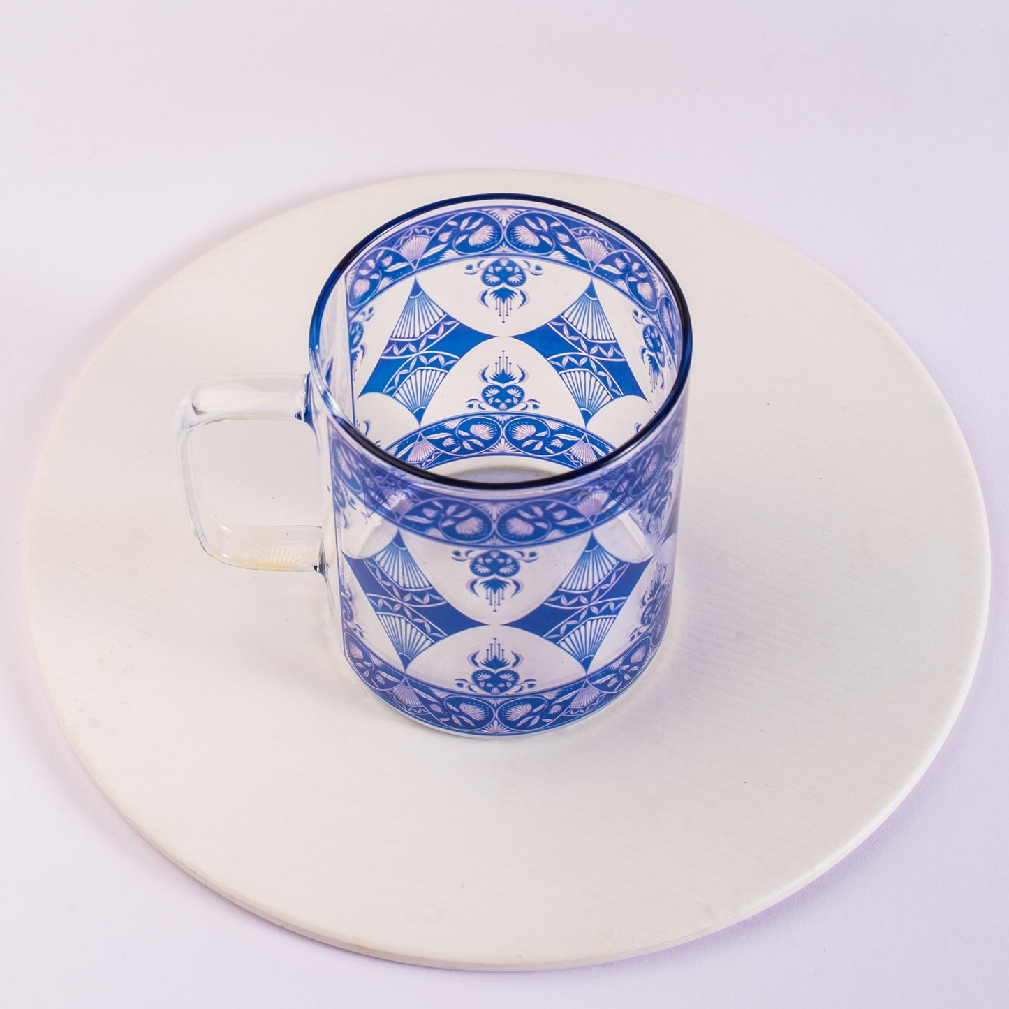 Indigo Print Round Coffee/Tea mugs - Set of 4