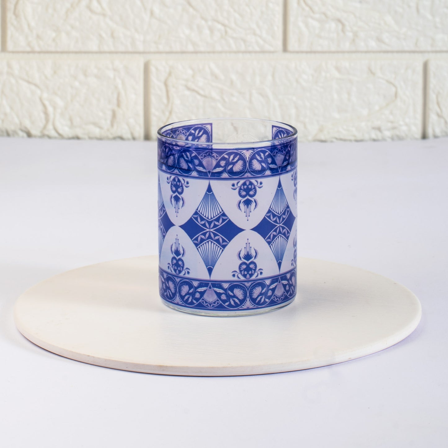 Indigo Print Round Coffee/Tea mugs - Set of 4