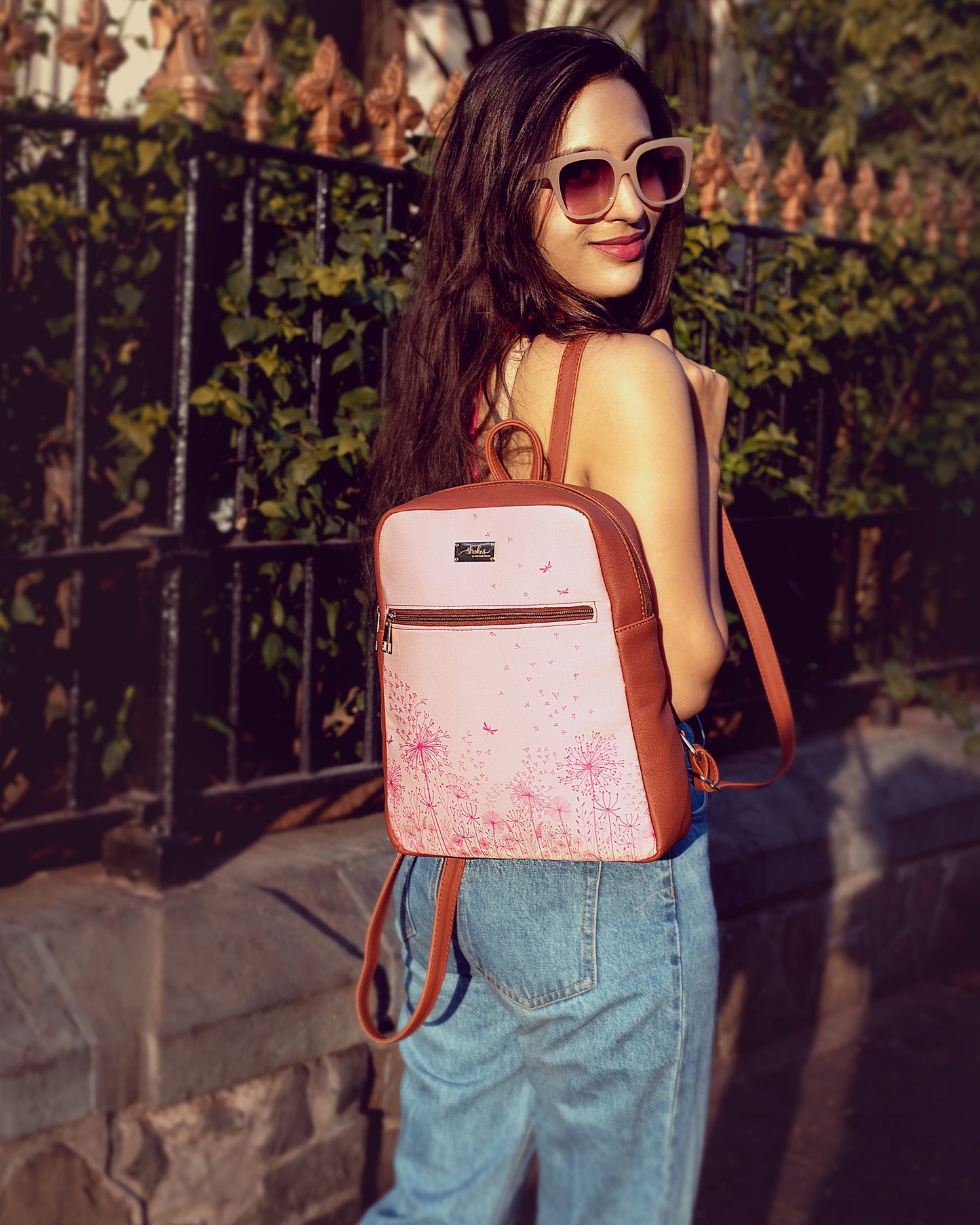 Pink Dandelions Compact Backpack