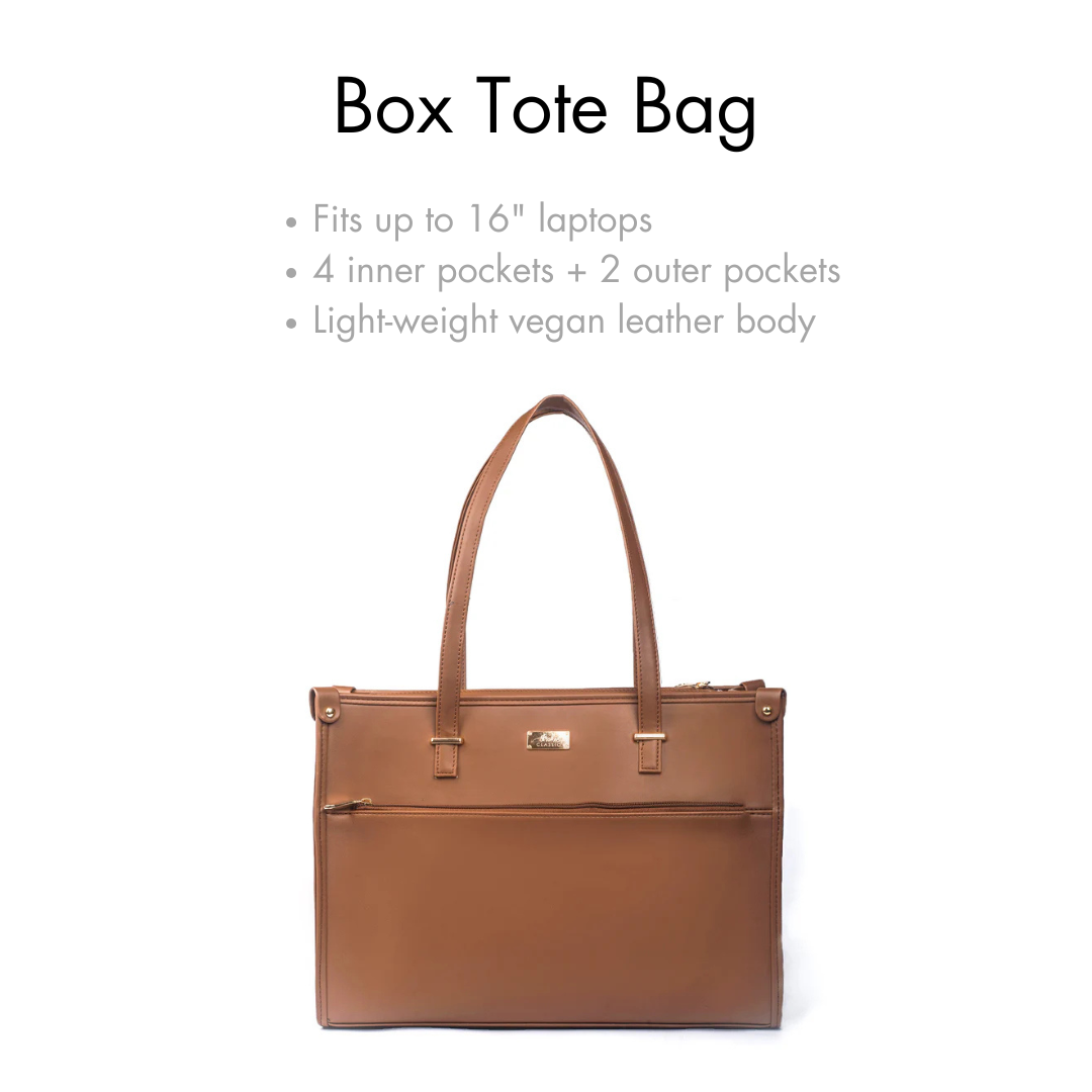 Mocha Elegance Box Tote bag