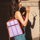 Lilac Leaves Compact Backpack