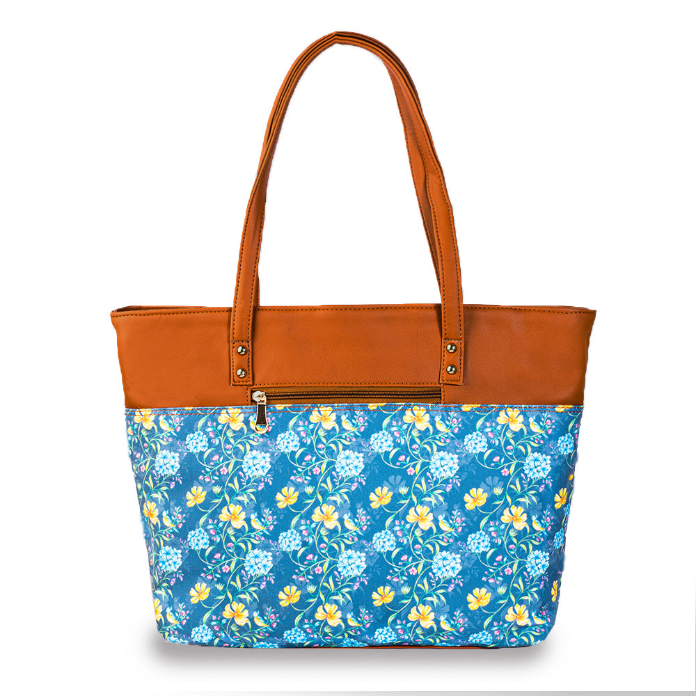 Vintage Blooms Blue Office Bag