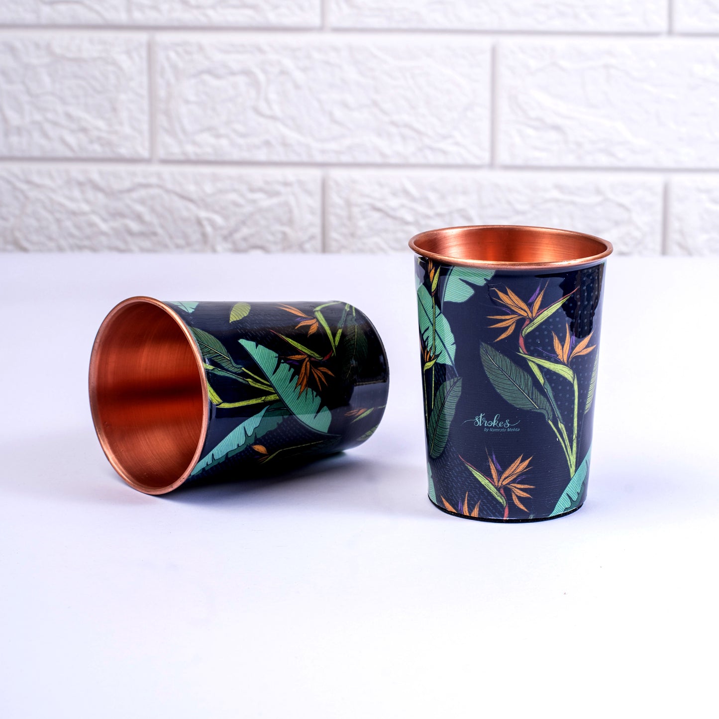 Birds of Paradise Copper Tumblers - Gift Set