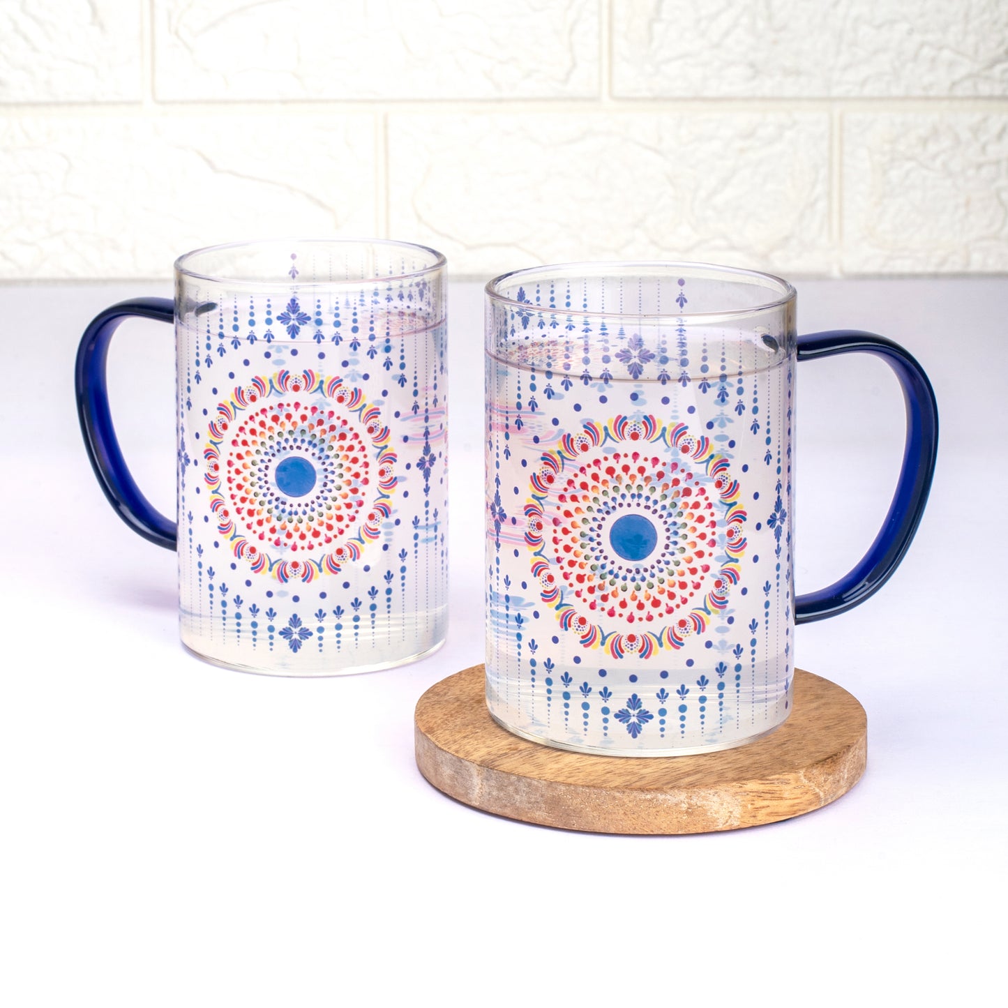 Mystical Mandala Clear mugs - Set of 4