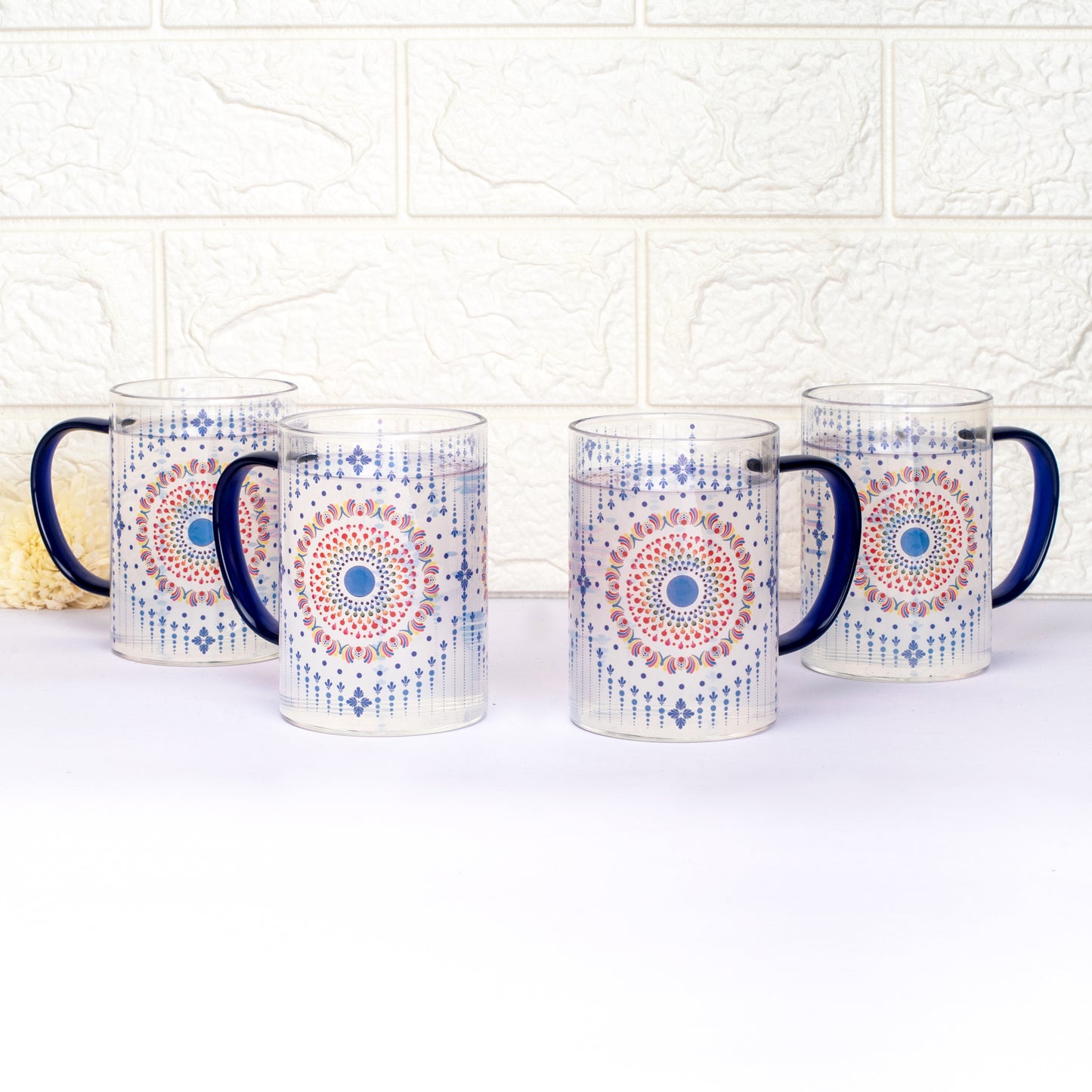 Mystical Mandala Clear mugs - Set of 4