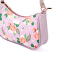 Peonies and Plumeria Lilac Baguette Bag