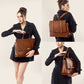 The Convertible Work Bag: Handbag, Backpack & Shoulder Tote - Mocha Elegance