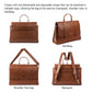 The Convertible Work Bag: Handbag, Backpack & Shoulder Tote - Mocha Elegance