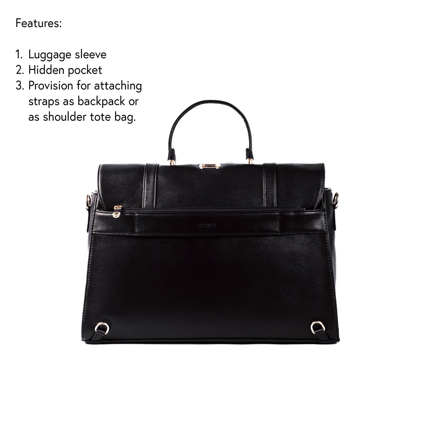 The Convertible Work Bag: Handbag, Backpack & Shoulder Tote - Charcoal Chic