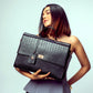 The Compact Convertible Work Bag for 14" laptops: Charcoal Chic (3 in 1 - Backpack, Crossbody/Tote & Handbag)