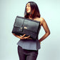 The Compact Convertible Work Bag for 14" laptops: Charcoal Chic (3 in 1 - Backpack, Crossbody/Tote & Handbag)