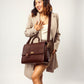 The Compact Convertible Work Bag for 14" laptops: Mahogany Mystique (3 in 1 - Backpack, Crossbody/Tote & Handbag)