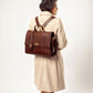 The Compact Convertible Work Bag for 14" laptops: Mahogany Mystique (3 in 1 - Backpack, Crossbody/Tote & Handbag)