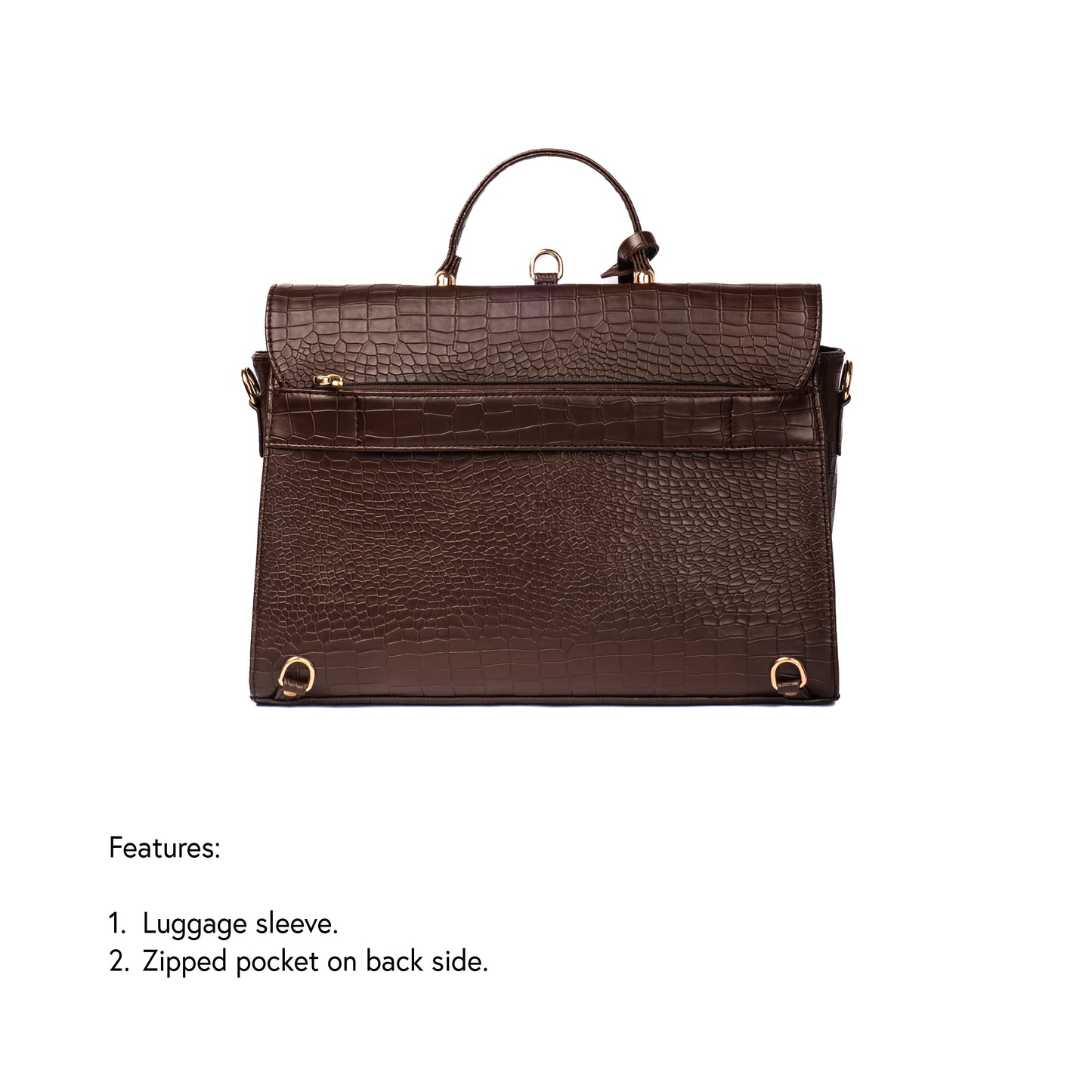 The Compact Convertible Work Bag for 14" laptops: Mahogany Mystique (3 in 1 - Backpack, Crossbody/Tote & Handbag)
