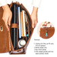 The Compact Convertible Work Bag for 14" laptops: Mocha Elegance (3 in 1 - Backpack, Crossbody/Tote & Handbag)