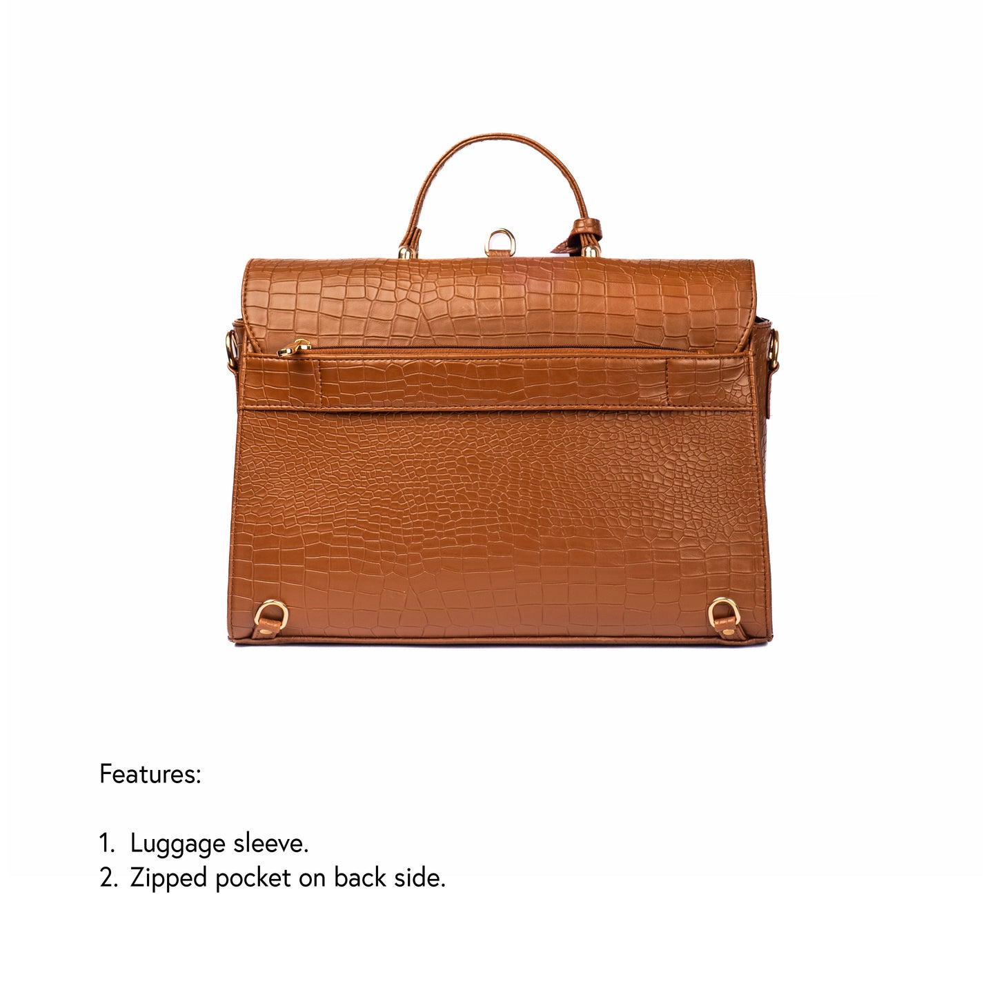 The Compact Convertible Work Bag for 14" laptops: Mocha Elegance (3 in 1 - Backpack, Crossbody/Tote & Handbag)