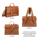 The Compact Convertible Work Bag for 14" laptops: Mocha Elegance (3 in 1 - Backpack, Crossbody/Tote & Handbag)