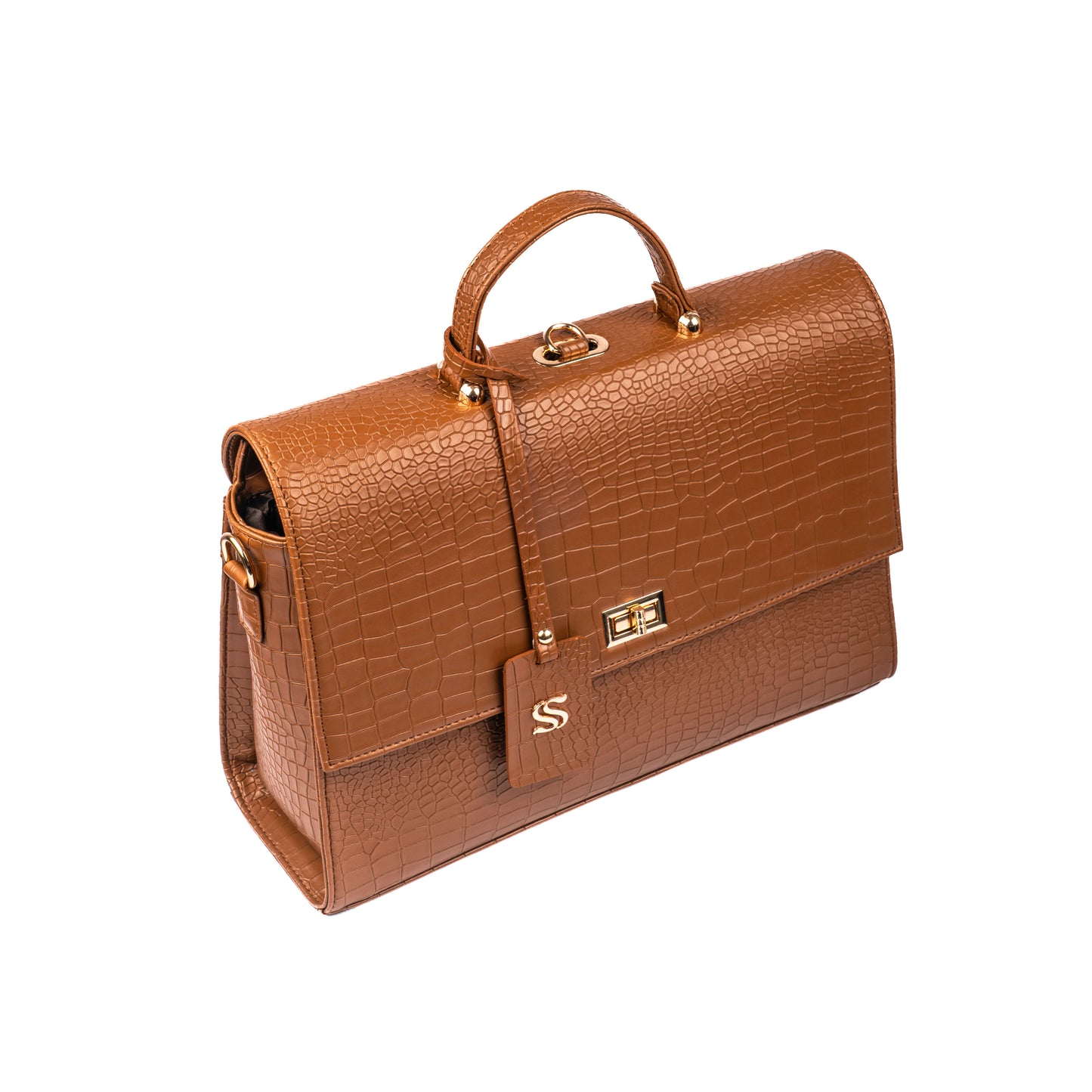 The Compact Convertible Work Bag for 14" laptops: Mocha Elegance (3 in 1 - Backpack, Crossbody/Tote & Handbag)
