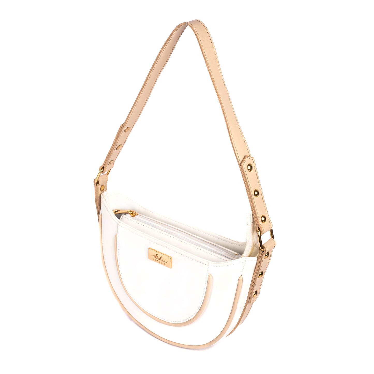 Ivory Lustre Hobo/Shoulder Bag