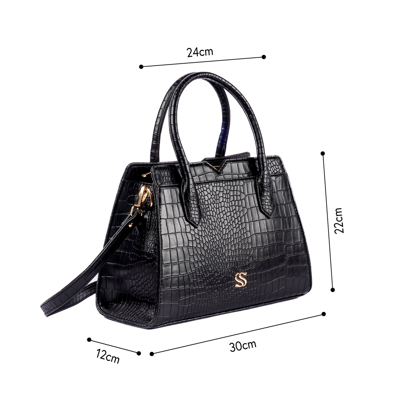 Charcoal Chic Poise Handbag