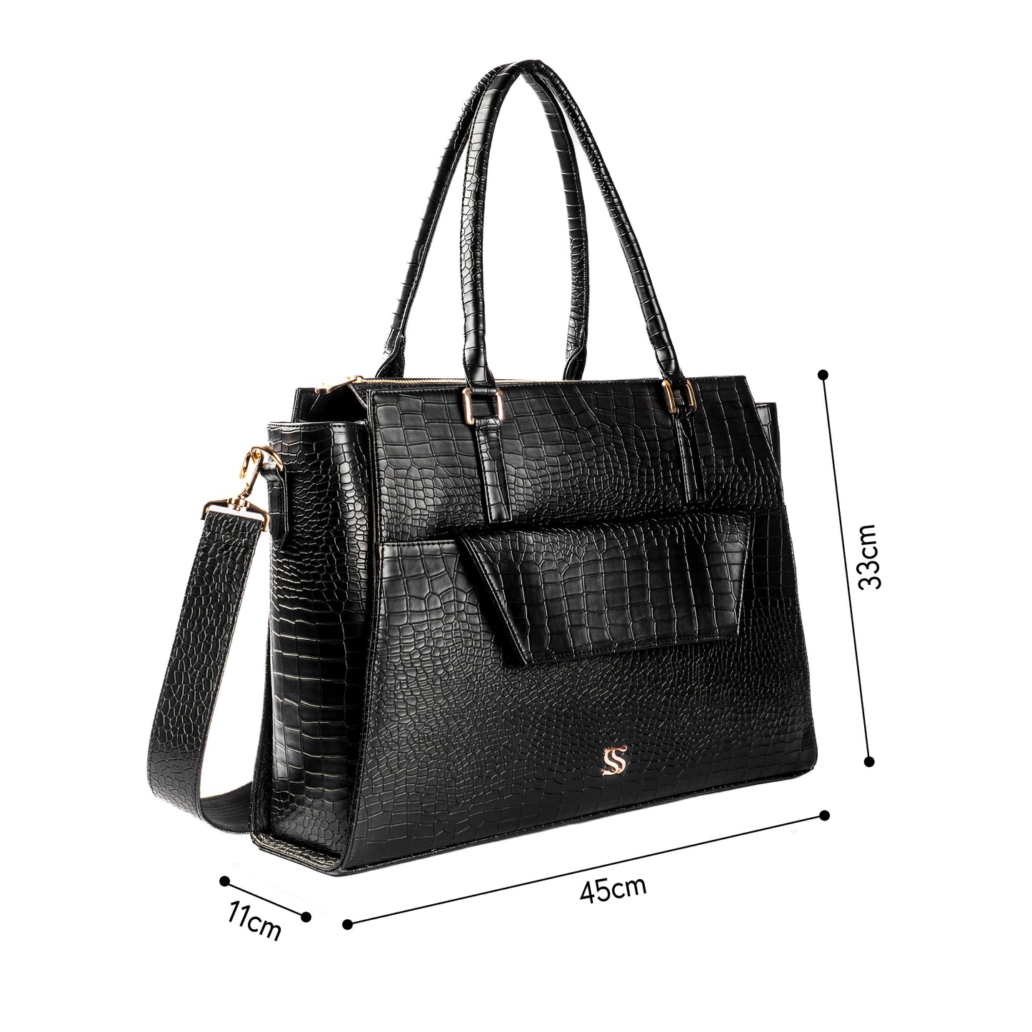 Charcoal Chic Grande Tote bag for 17" laptop