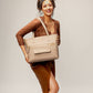 Almond Crème Aurea Tote bag for 16" laptop