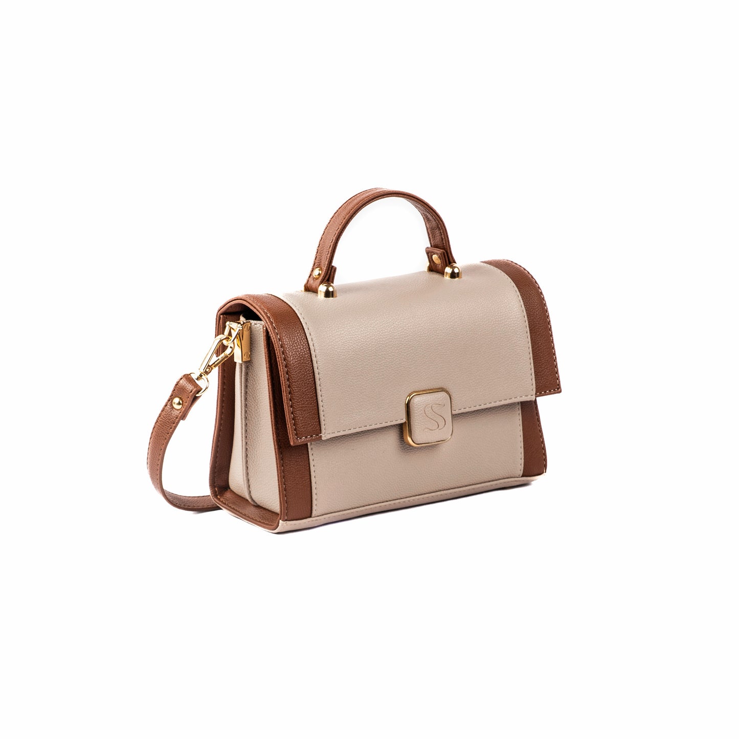 Walnut Crème Serena Handbag cum Sling bag