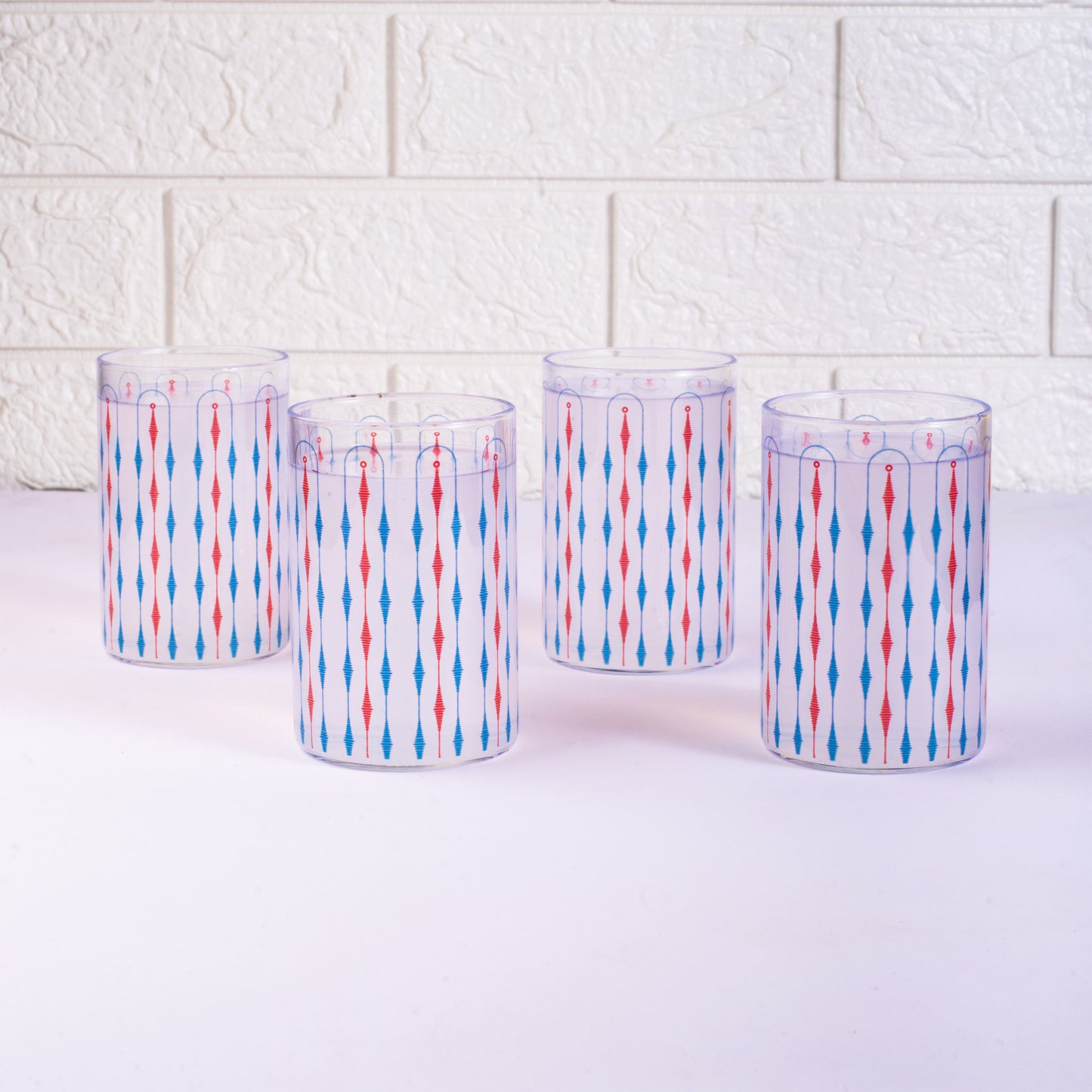 Ikhat Print Glass Tumblers - Set of 4 and 6