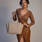 Almond Crème Cresta Tote bag for 16" laptop