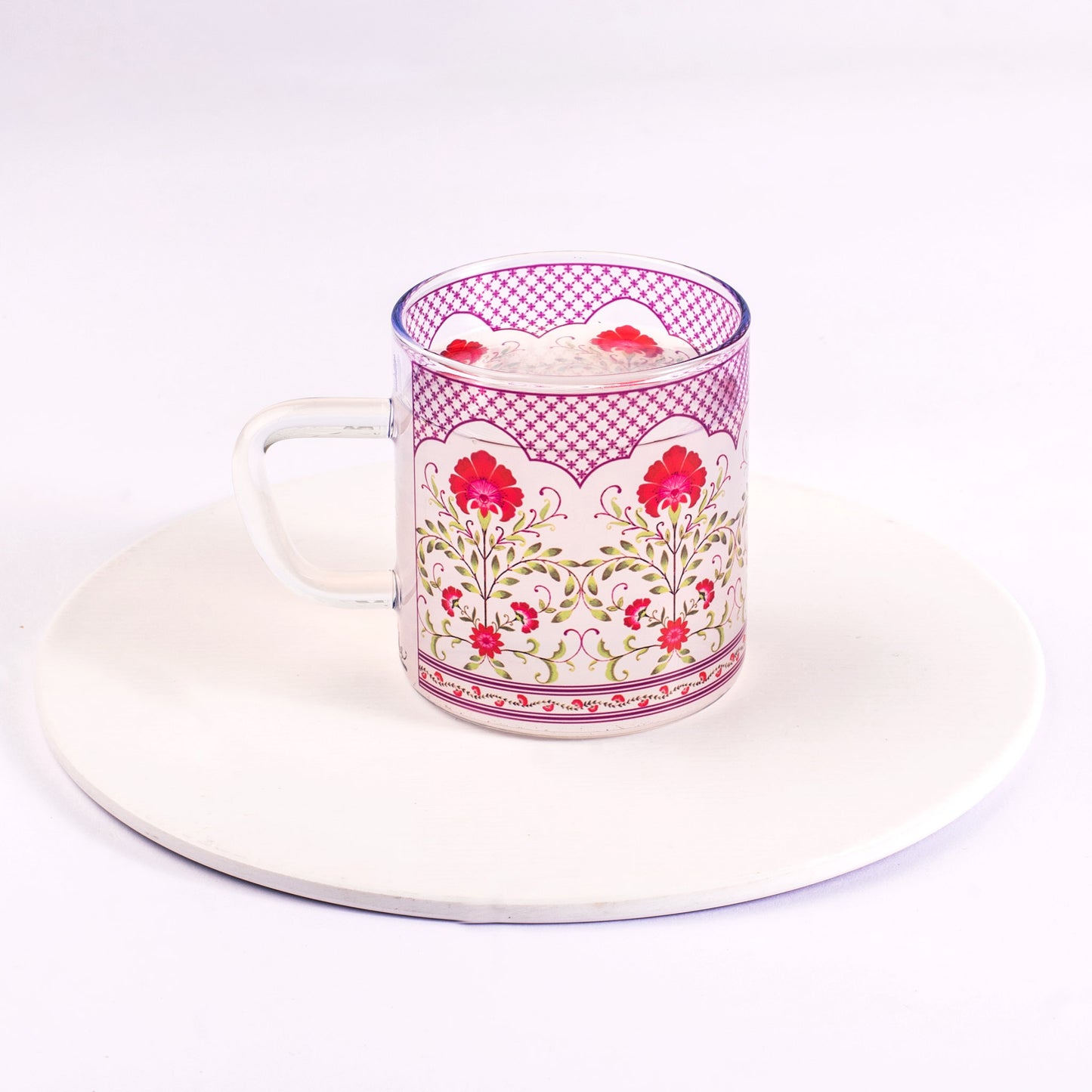 Floral Jali Print Tea cups - Set of 4 and 6