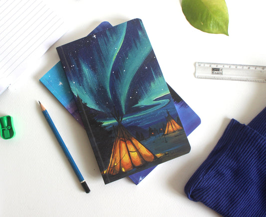 Camping under the stars Notebook - Strokes by Namrata Mehta