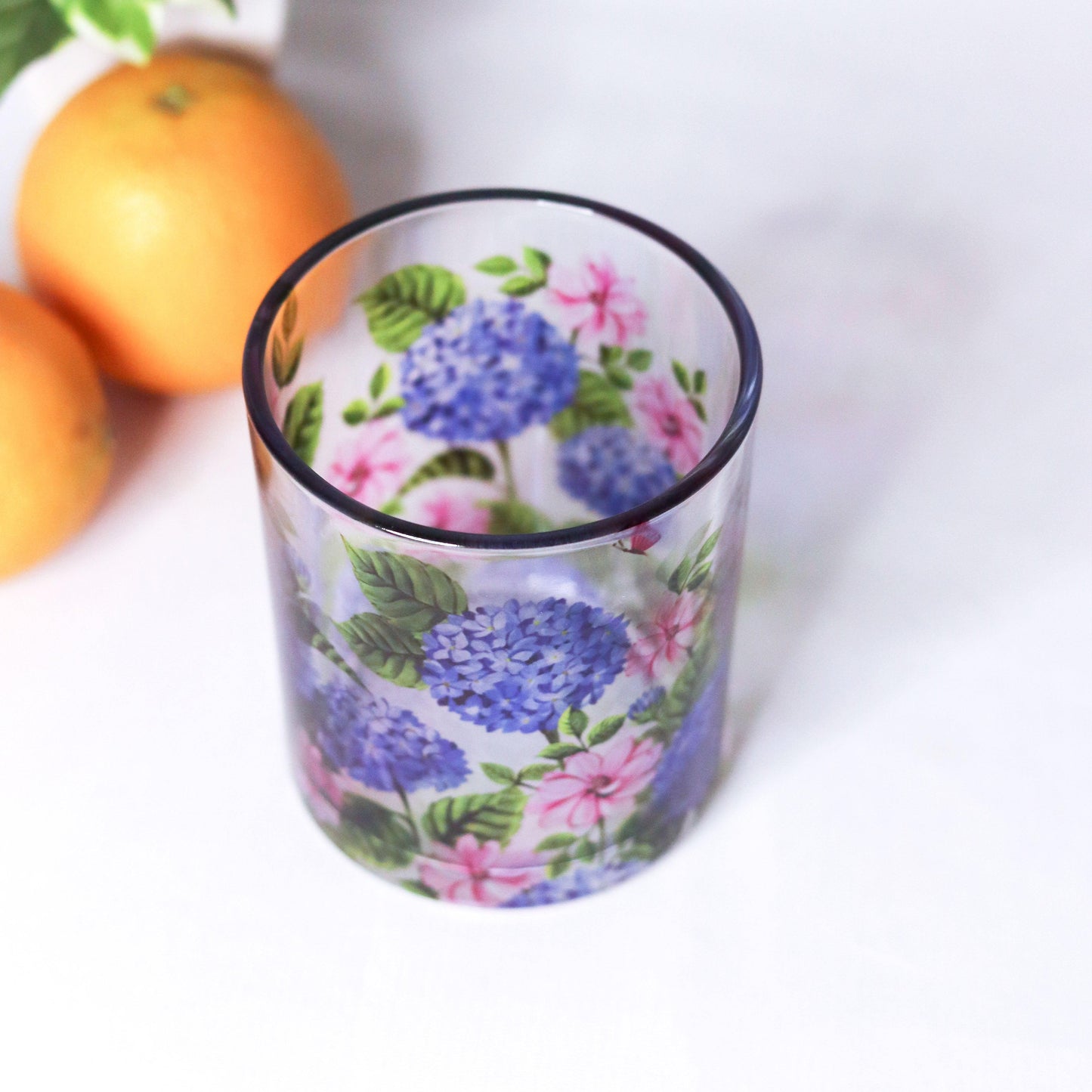 Hydrangea Beverage Glasses (Set of 2 and 4) - Strokes by Namrata Mehta