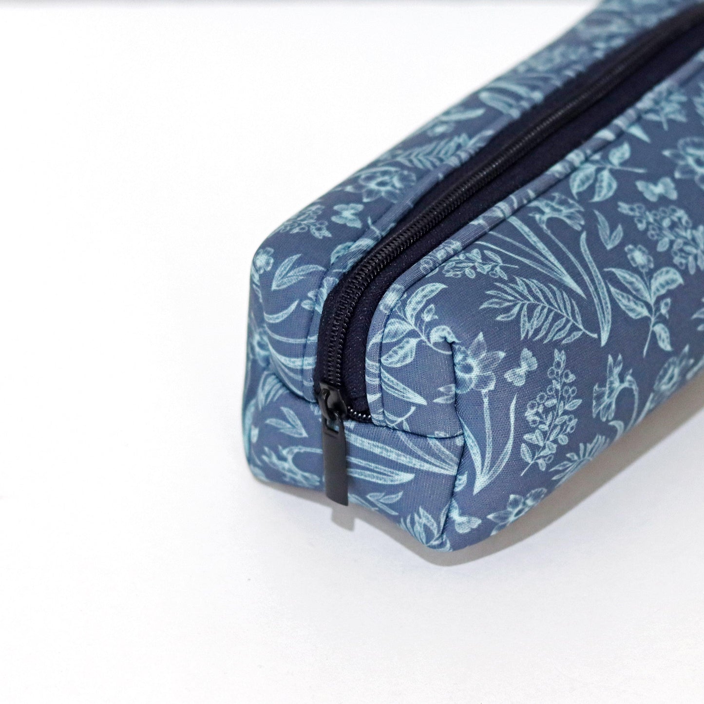 Navy Blue Floral Cosmetic Pouches - Set of 2 - Strokes by Namrata Mehta