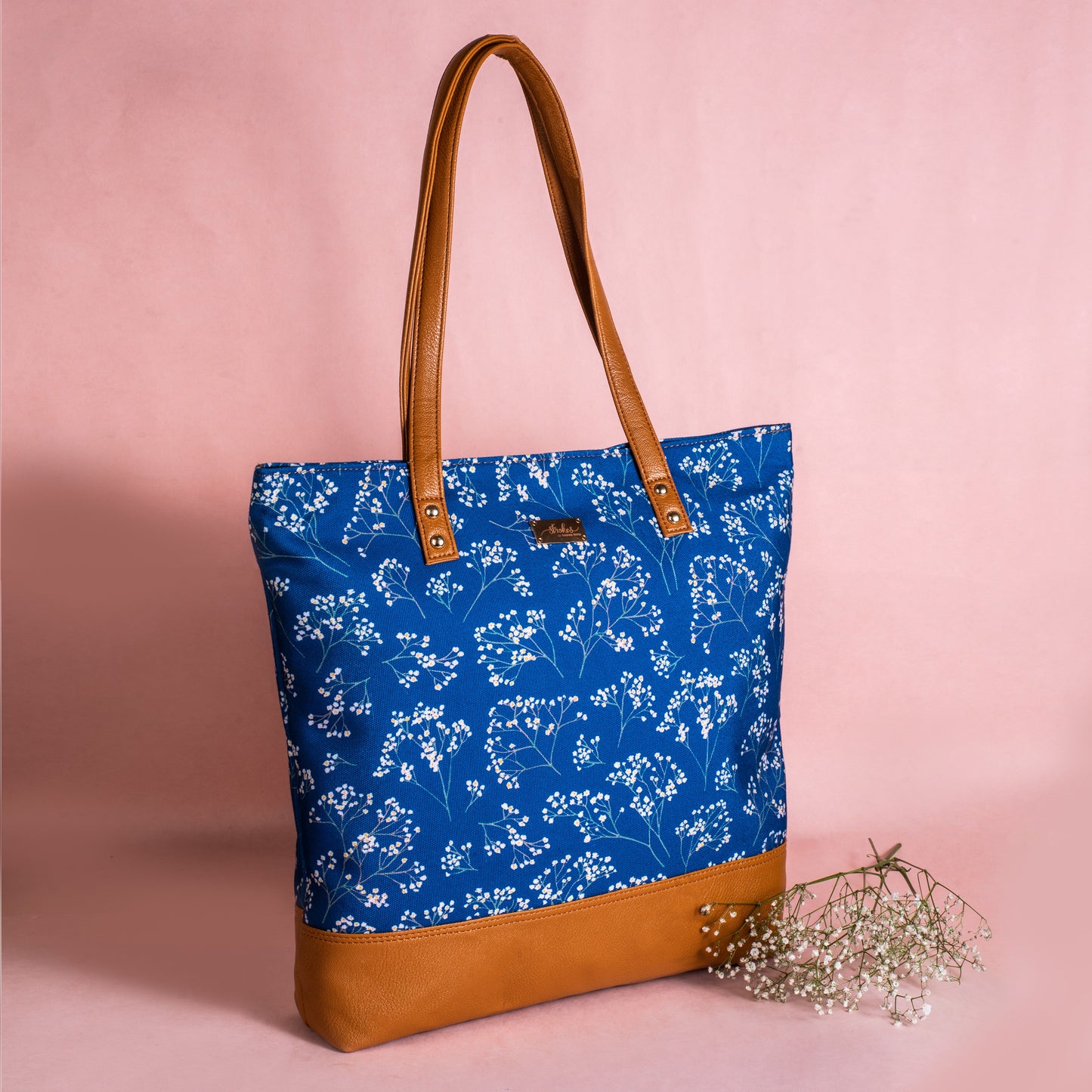 Blue Baby Breaths Tote Bag