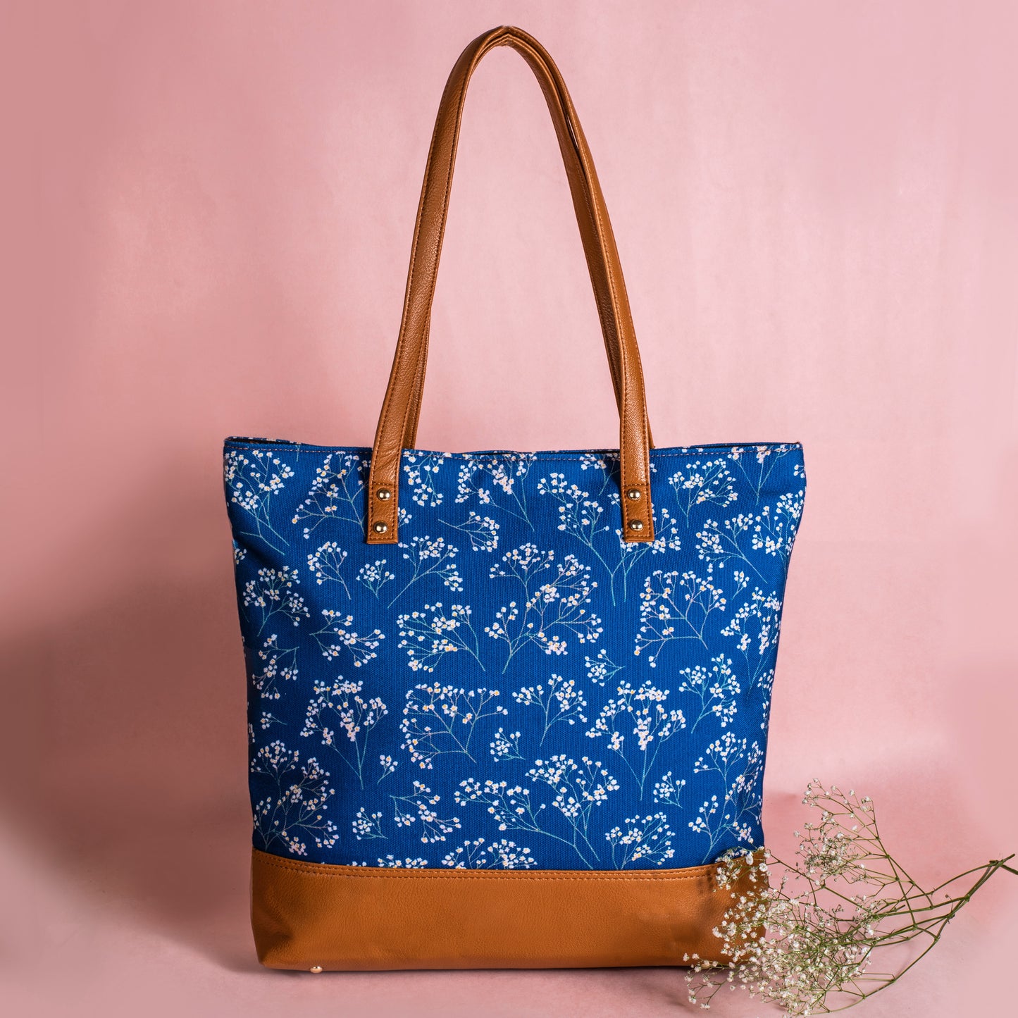 Blue Baby Breaths Tote Bag