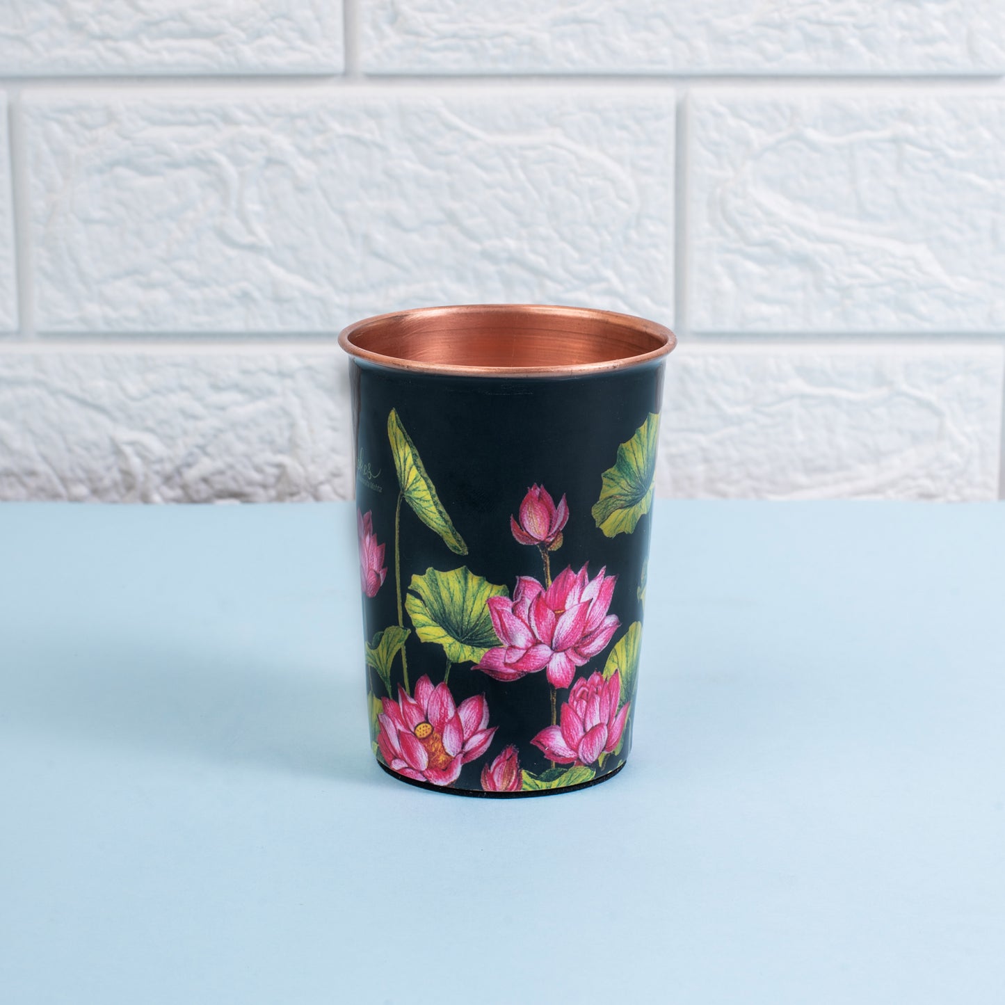 Lotus Field Copper Tumblers - Set of 2