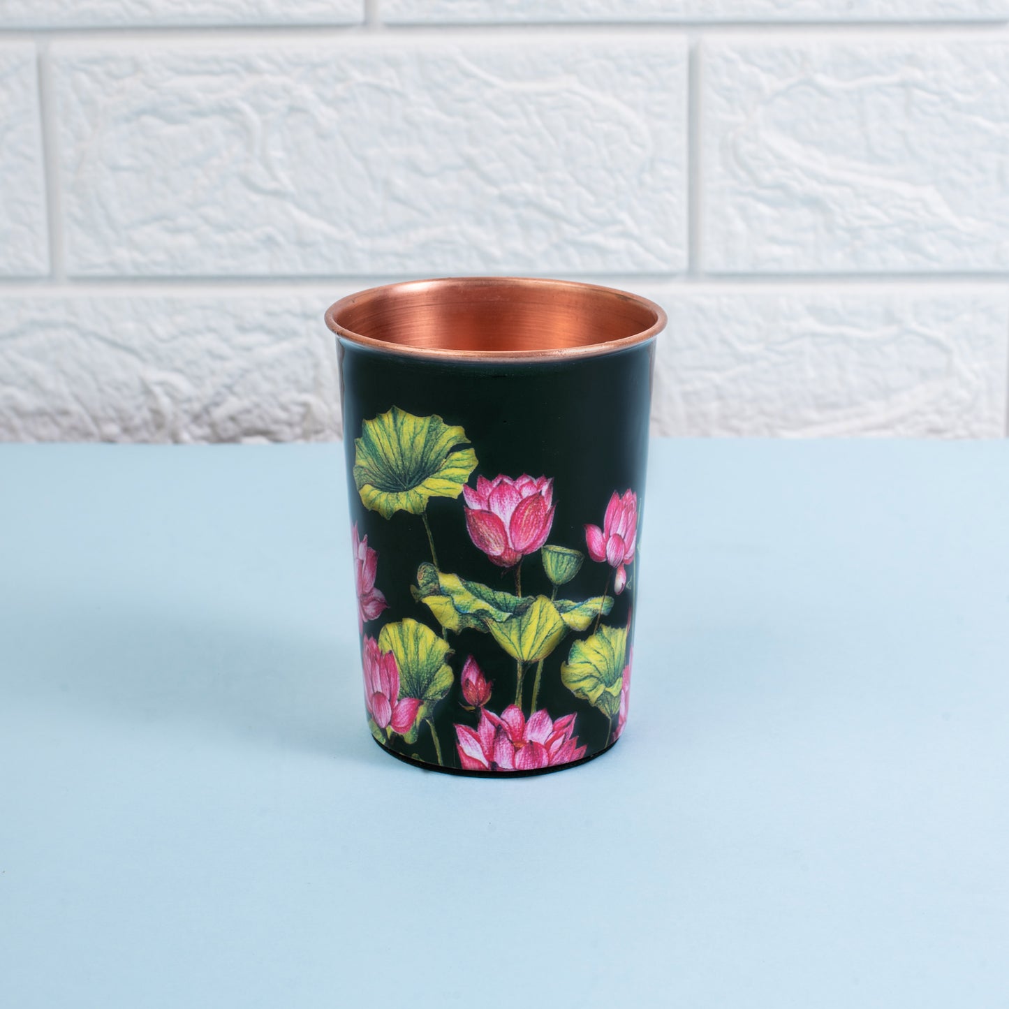 Lotus Field Copper Tumblers - Set of 2