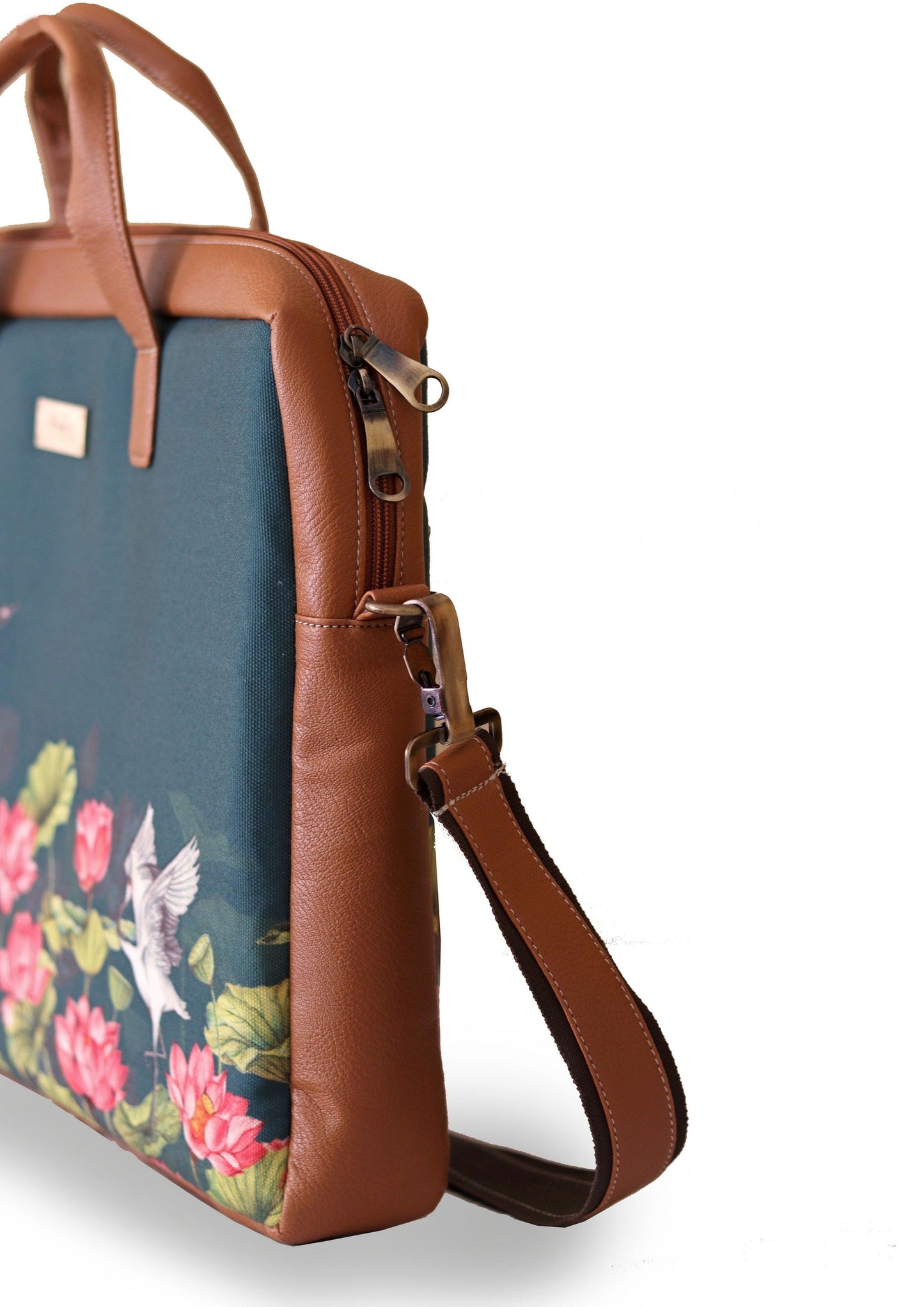 Lotus Field Women's Laptop Bag - Strokes by Namrata Mehta